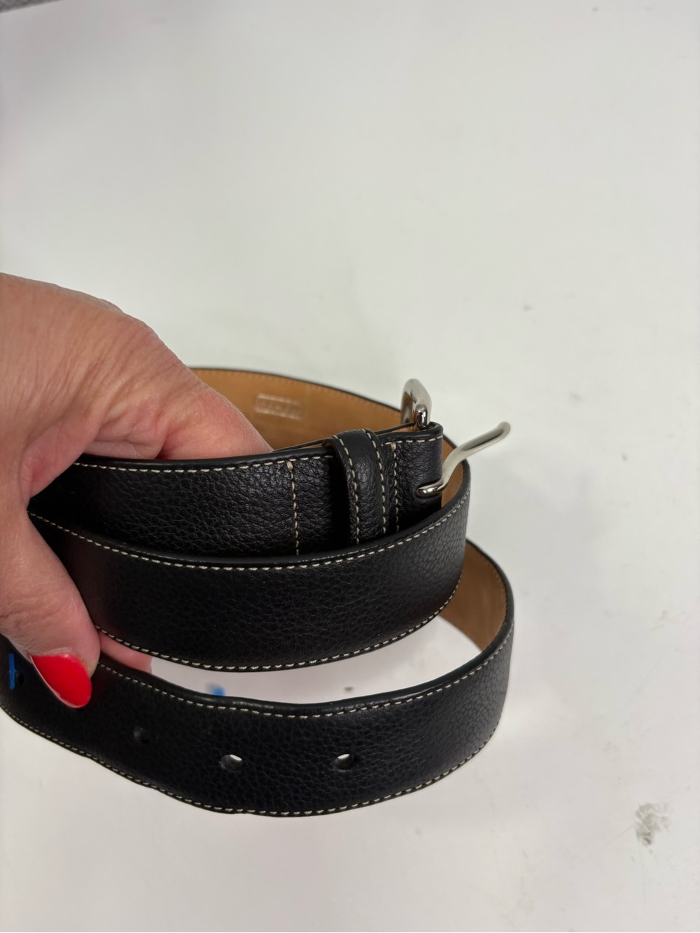 Coach Full grain cowhide Classic Black Leather Men’s Belt like new 36”